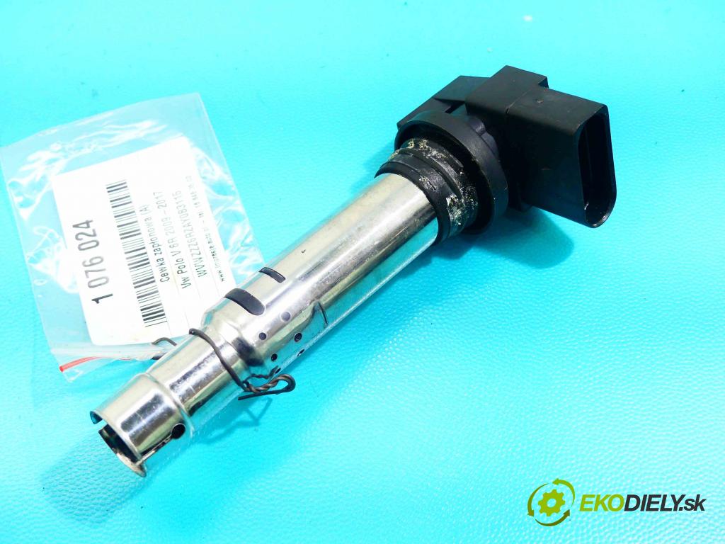 Vw Polo V 6R 2009-2017 1.2 60 HP manual 44 kW 1198 cm3 5- cievka zapaľovacia 036905715F (Zapaľovacie cievky, moduly)