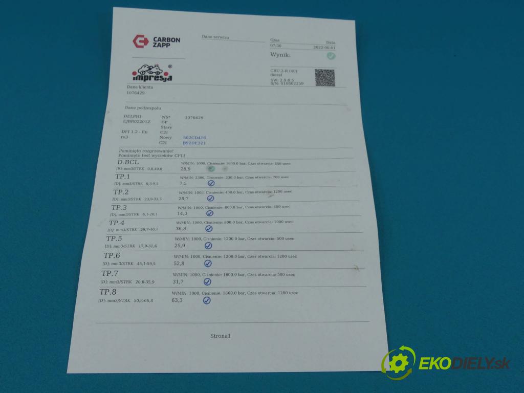 Ford Focus Mk1 1998-2004 1.8 tdci 101 HP manual 74 kW 1753 cm3 5- vstrek EJBR02201Z (Vstrekovače)