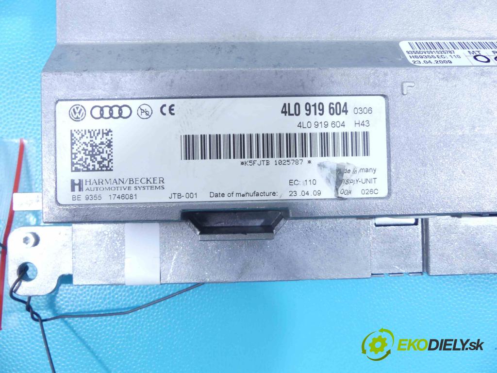 Audi A6 C6 2004-2011 2.7 tdi 190 HP automatic 140 kW 2698 cm3 4- Zobrazit: 4L0919604 (Prístrojové dosky, displeje)