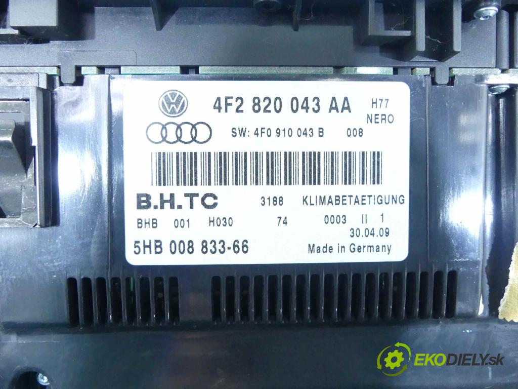Audi A6 C6 2004-2011 2.7 tdi 190 HP automatic 140 kW 2698 cm3 4- panel kúrenia 4F2820043AA
