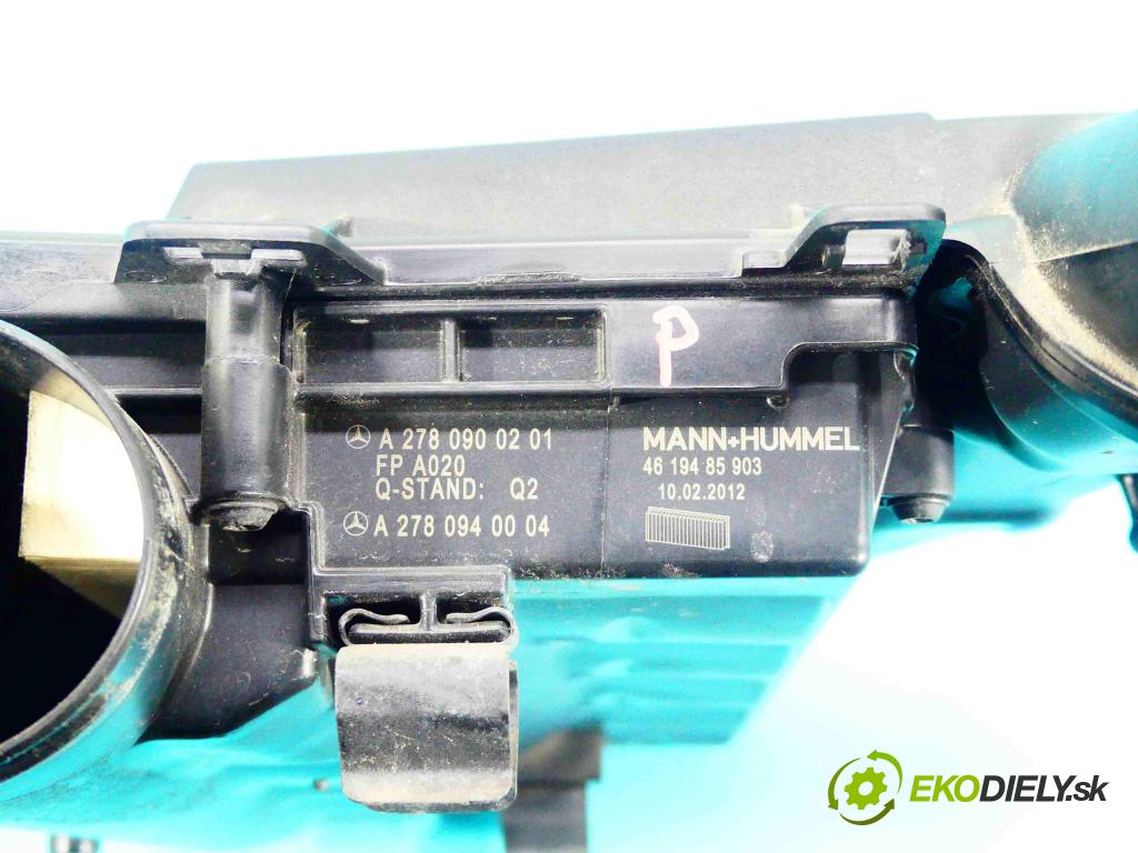 Mercedes CLS II C218 2010-2018 4.7 V8 408KM automatic 300 kW 4663 cm3 4- obal filtra vzduchu A2780900201 (Kryty filtrů)