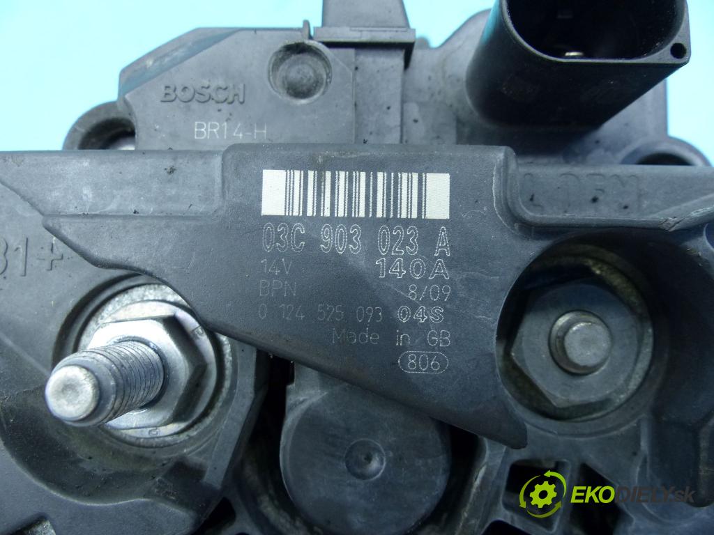Seat Leon II 2005-2012 1.4 TSI 125 HP manual 92 kW 1390 cm3 5- Alternator 0124525093 (Alternátory)