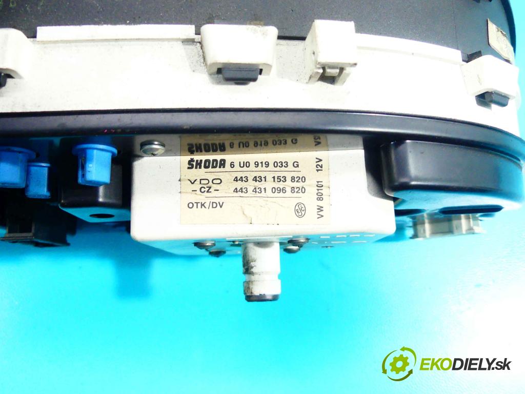 Skoda Felicia 1.3 mpi 58 hp manual 43 kW 1289 cm3 5- Přístrojová deska 6U0919033G (Přístrojové desky, displeje)