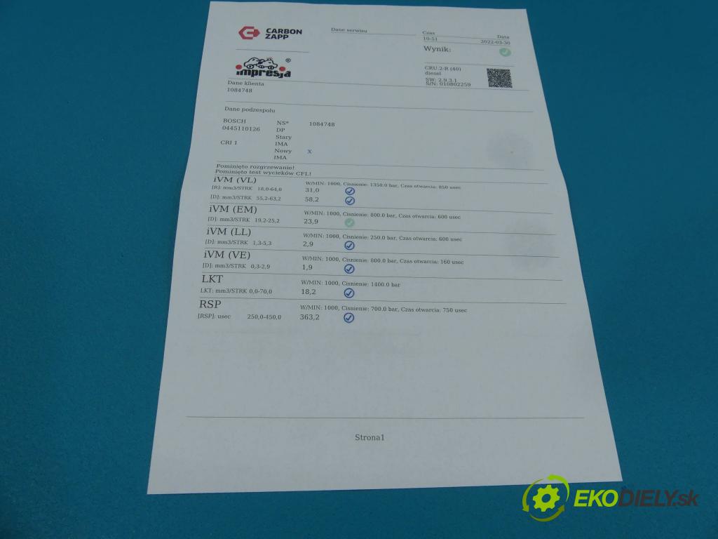 Hyundai Getz 1.5 crdi 82 HP manual 60 kW 1493 cm3 5- vstrek 0445110126 (Vstrekovače)