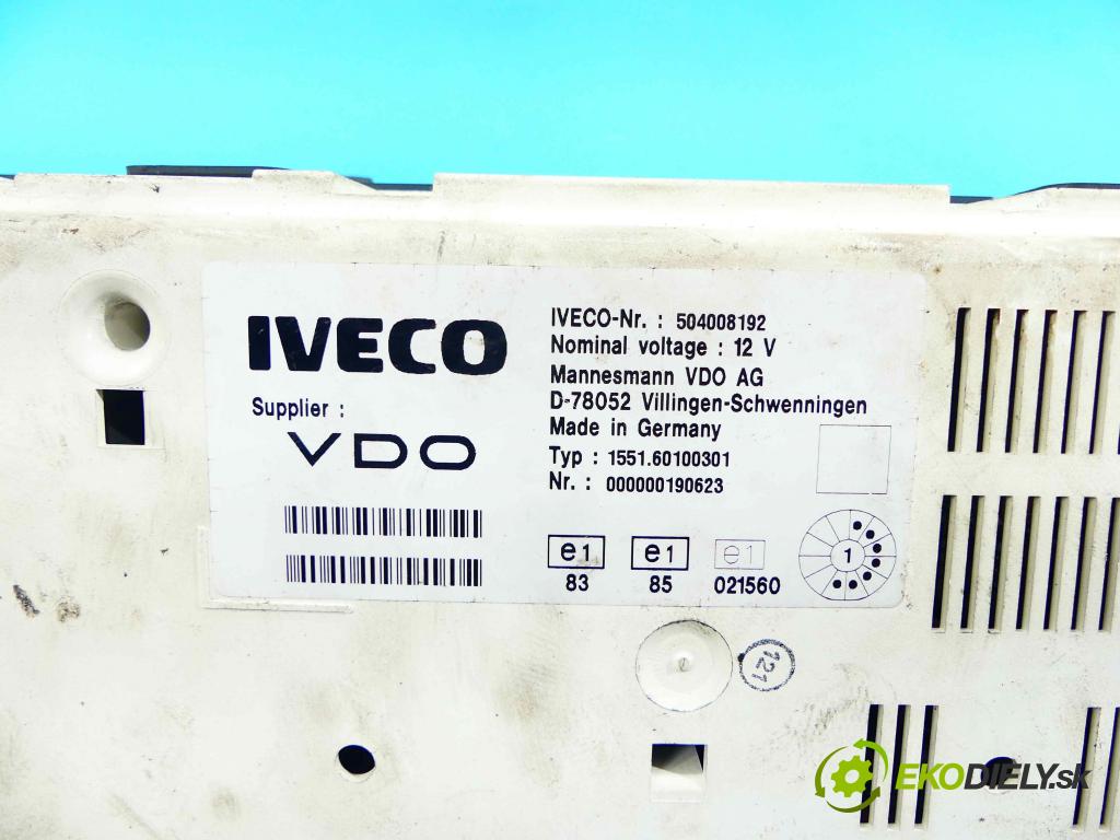 Iveco Daily III 1999-2006 2.8 td 116 HP manual 85 kW 2798 cm3 5- prístrojovka/ budíky 504008192 (Prístrojové dosky, displeje)