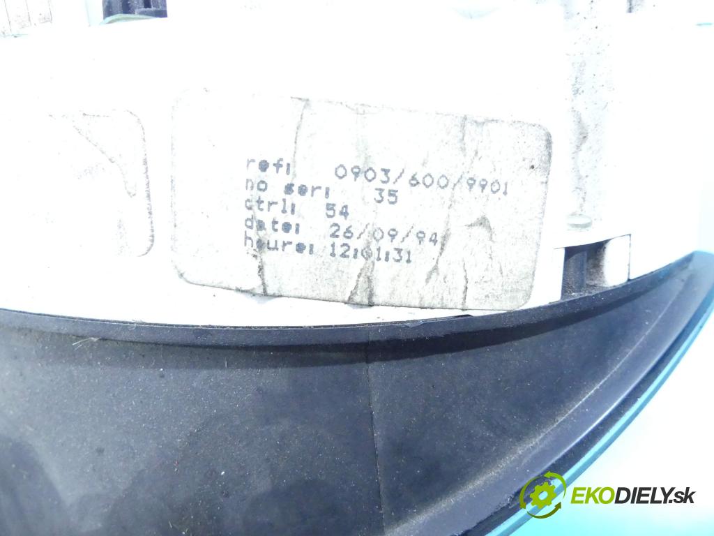 Peugeot 806 2.0 121KM manual 89 kW 1998 cm3 5- prístrojovka/ budíky 0903/600/9901 (Prístrojové dosky, displeje)