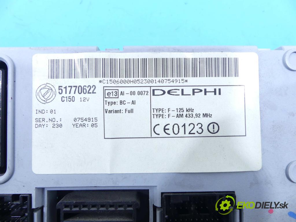 Fiat Doblo I 2001-2010 1.4 77 HP manual 57 kW 1368 cm3 5- modul riadiaca jednotka 51770622 (Ostatné)