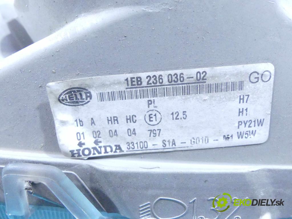 Honda Accord VI 1998-2002 1,8.0 16v 136 HP manual 100 kW 1850 cm3 4- Reflektor: pravý 33100-S1A-G010-M1 (Pravé)