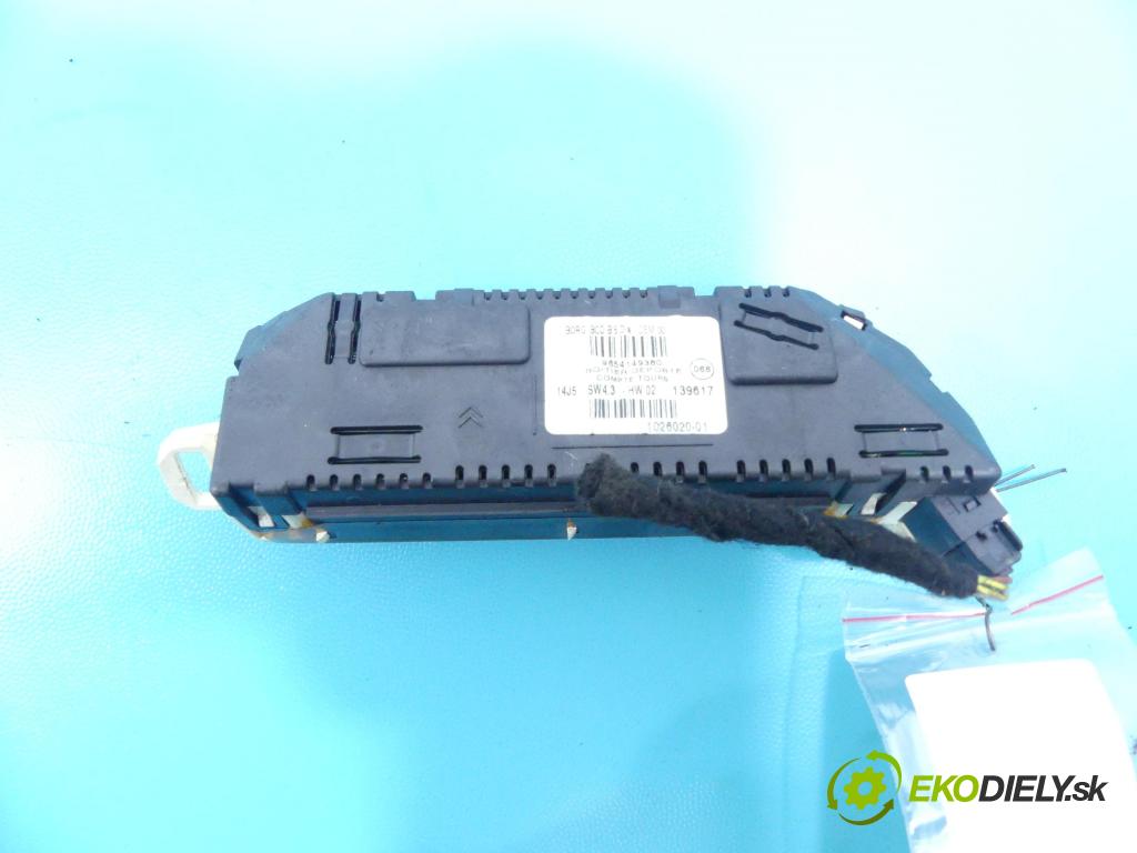 Citroen C4 2004-2011 2.0 hdi 136 HP manual 100 kW 1997 cm3 3- Zobrazit: 9654149380 (Prístrojové dosky, displeje)