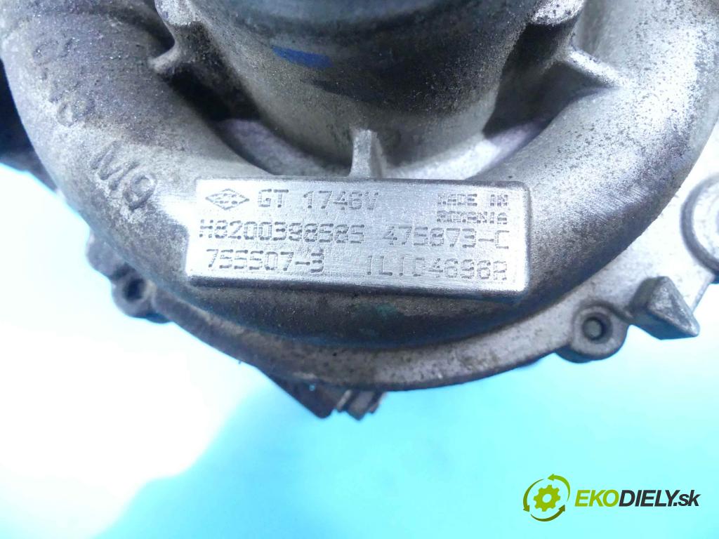 Renault Megane II 2003-2008 1.9 dci 131 HP manual 96 kW 1870 cm3 5- turbodúchadlo, turbo 755507-3 (Turbodúchadlá (kompletné))