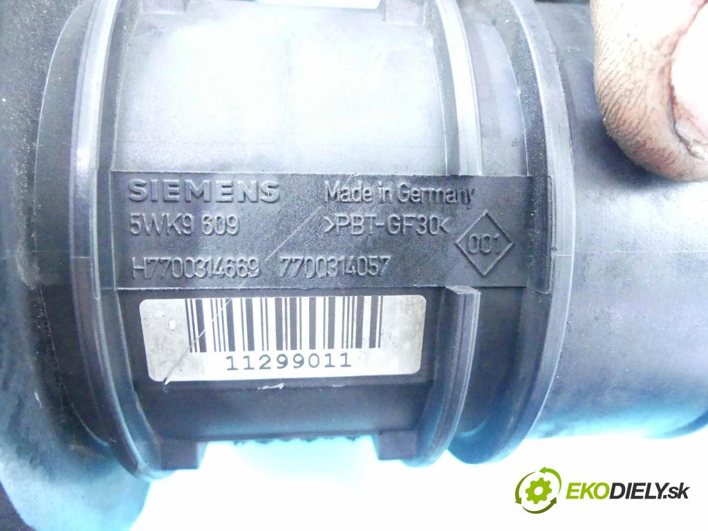 Renault Espace IV 2003-2014 1.9 dci 120 HP manual 88 kW 1870 cm3 5- průtokoměr: 5WK9609 (Váhy vzduchu)