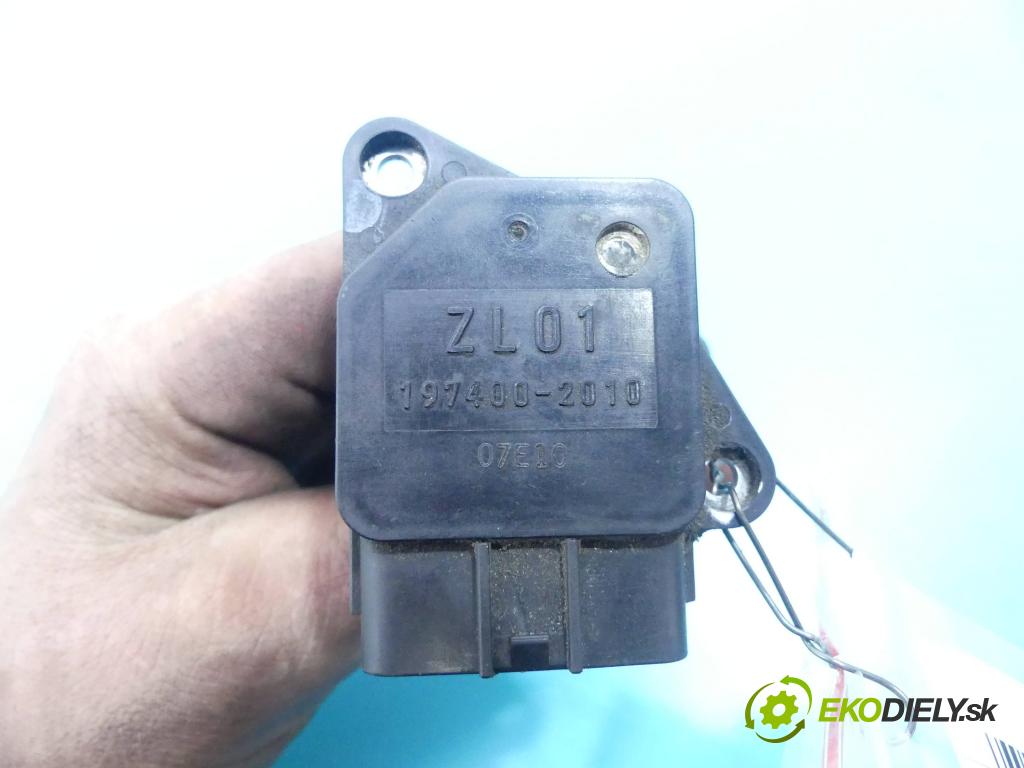 Mazda 3 I BK 2003-2009 1.6 16v 105 HP manual 77 kW 1598 cm3 5- průtokoměr: 197400-2010 (Váhy vzduchu)