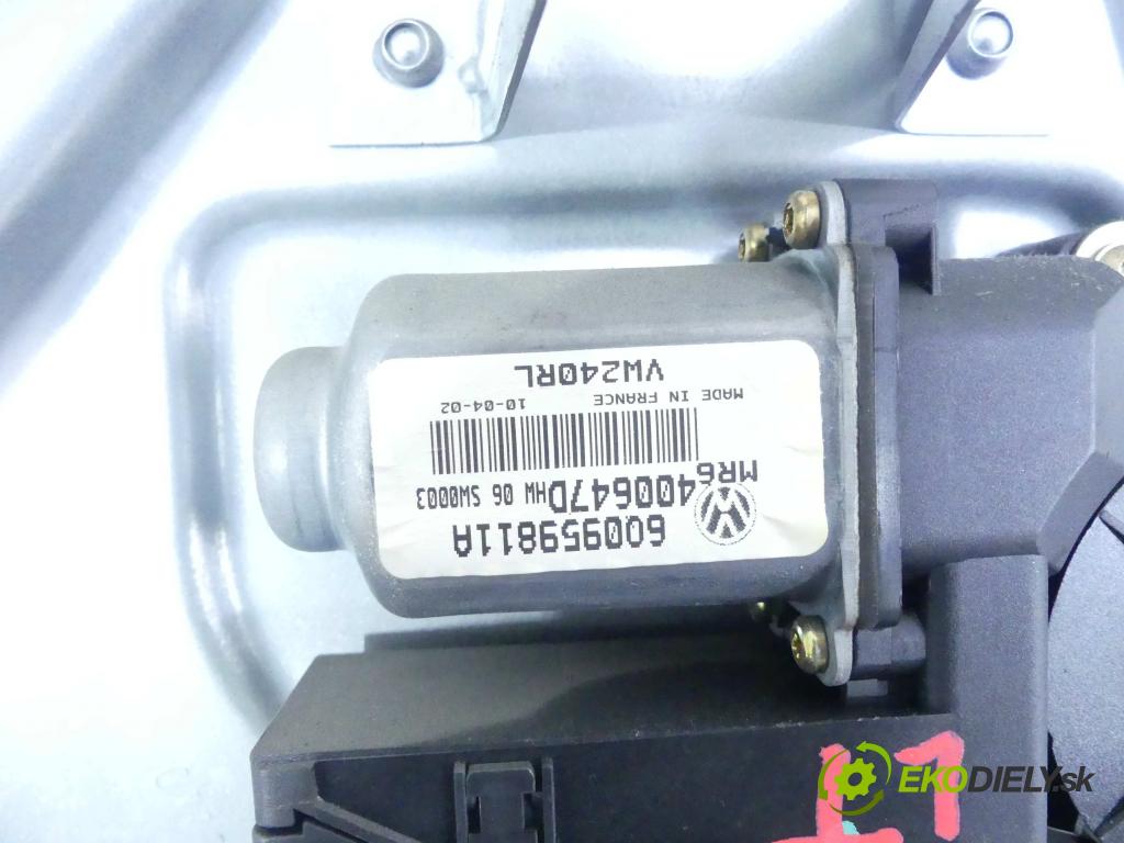 Vw Polo IV 9N 2001-2009 1.4 tdi 75 hp manual 55 kW 1422 cm3 5- mechanismus stahování zadní levý 6Q0959811A
