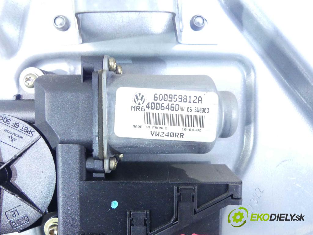 Vw Polo IV 9N 2001-2009 1.4 tdi 75 hp manual 55 kW 1422 cm3 5- mechanismus stahování zadní pravý 6Q0959812A