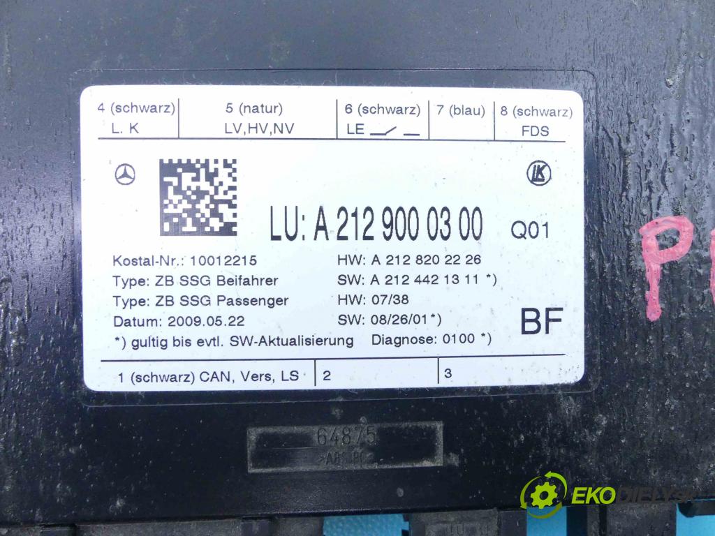 Mercedes C W204 2007-2014 3.0 cdi V6 224hp automatic 165 kW 2987 cm3 4- modul riadiaca jednotka A2129000300 (Ostatné)