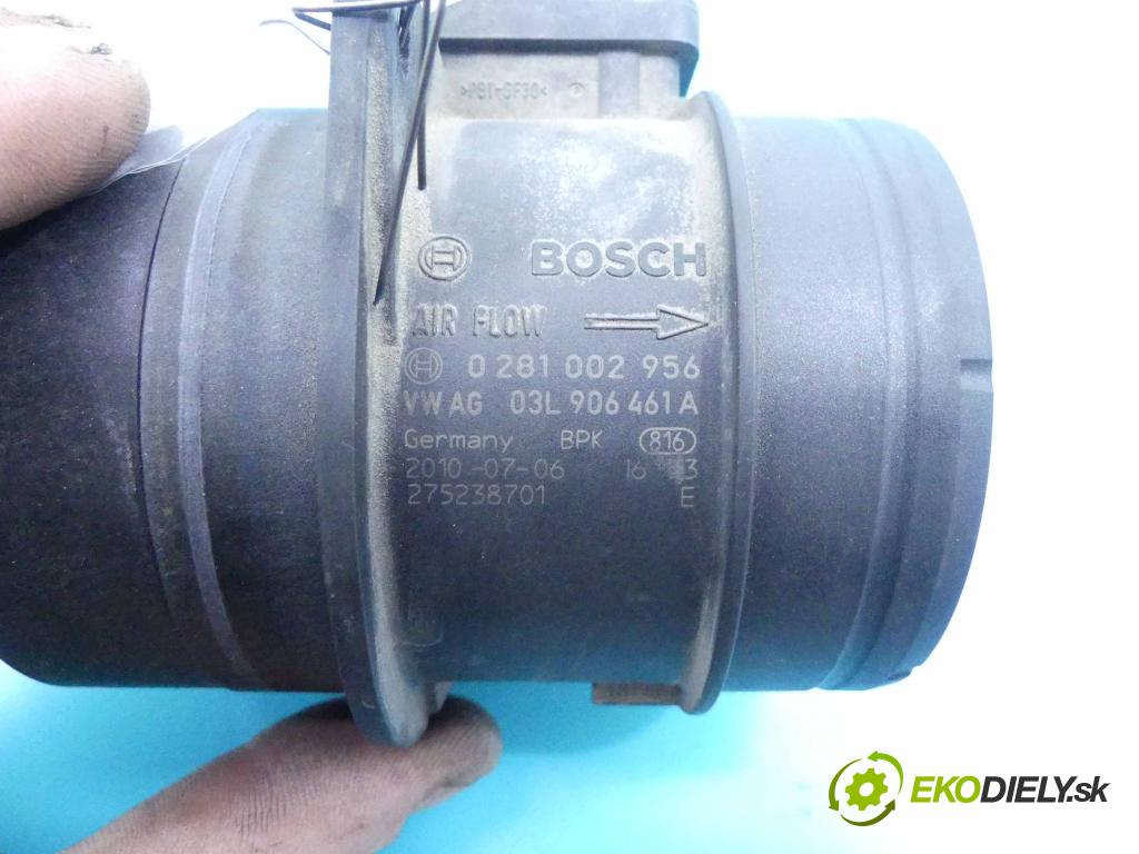 Skoda Yeti 2009-2012 2.0 tdi 4X4 140 HP manual 103 kW 1968 cm3 5- průtokoměr: 0281002956 (Váhy vzduchu)