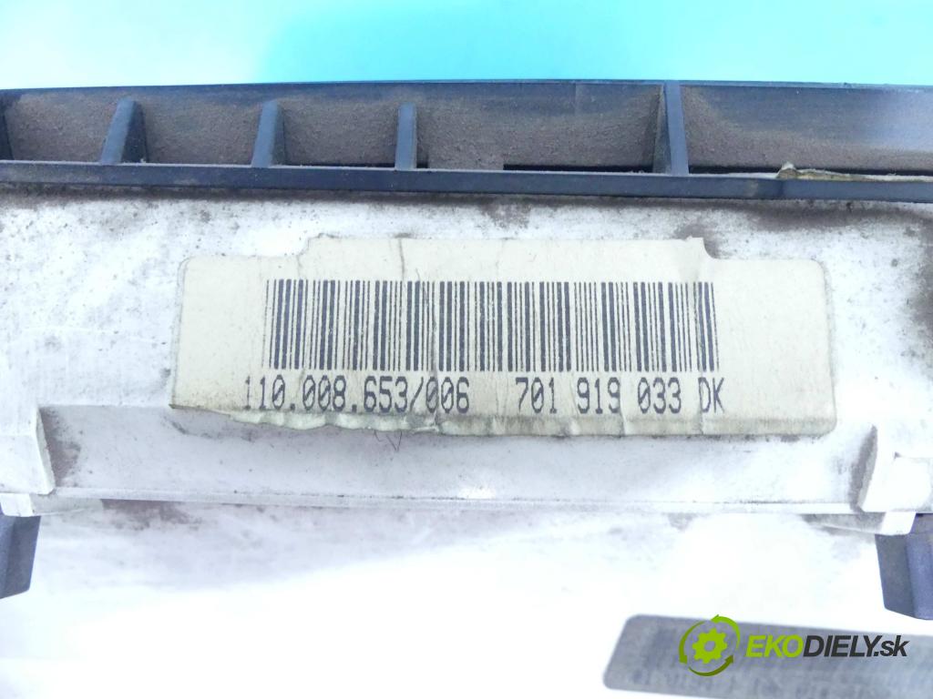 Vw Transporter T4 1990-2003 1.9d 68 HP manual 50 kW 1896 cm3 5- prístrojovka/ budíky 701919033DK (Prístrojové dosky, displeje)