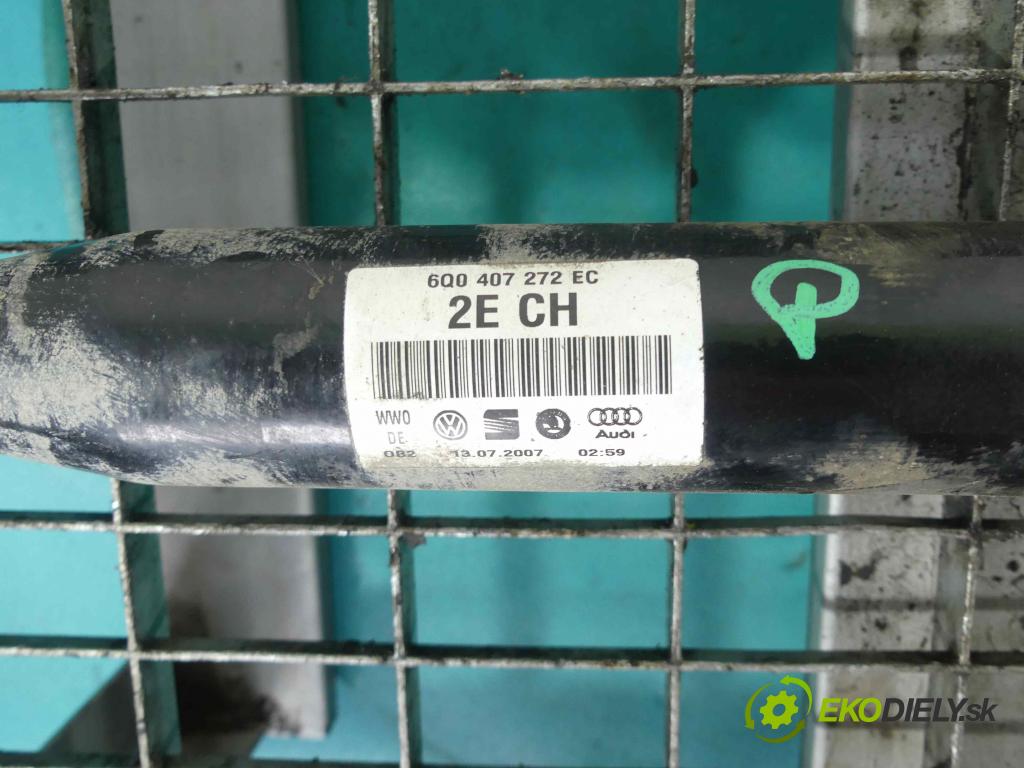 Skoda Fabia II 2007-2014 1.6 16v 105 HP manual 77 kW 1598 cm3 5- poloos pravé 6Q0407272EC (Poloosy)