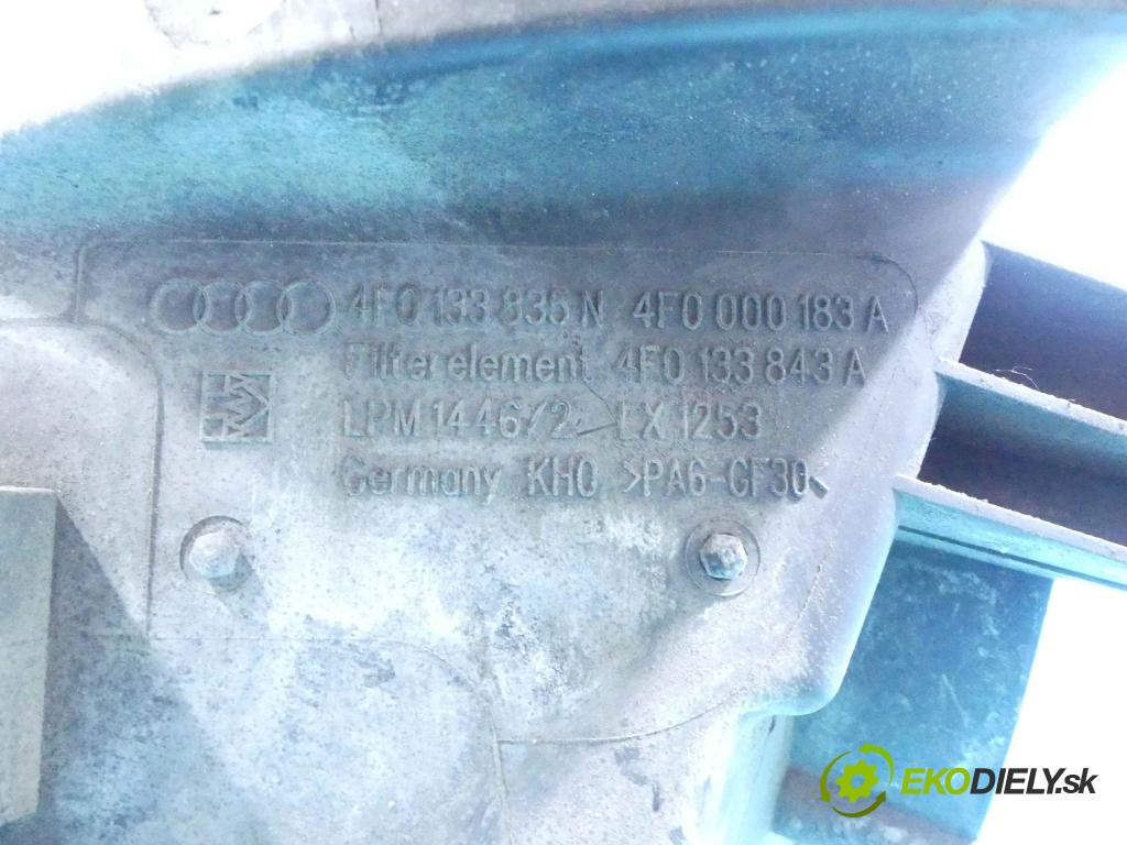 Audi A6 C6 2004-2011 2.0 TFSI BPJ: 170 hp automatic 125 kW 1984 cm3 4- obal filtra vzduchu 4F0000183A (Kryty filtrů)