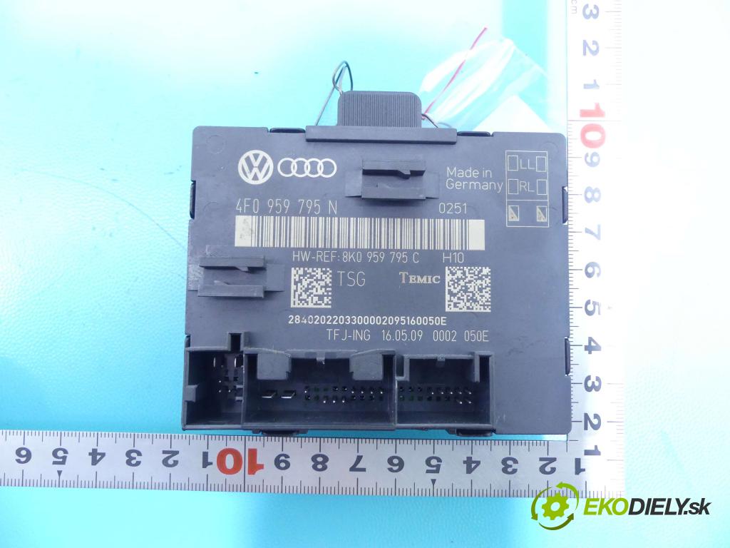 Audi A6 C6 2004-2011 2.0 TFSI BPJ: 170 HP automatic 125 kW 1984 cm3 4- modul riadiaca jednotka 4F0959795N (Ostatné)