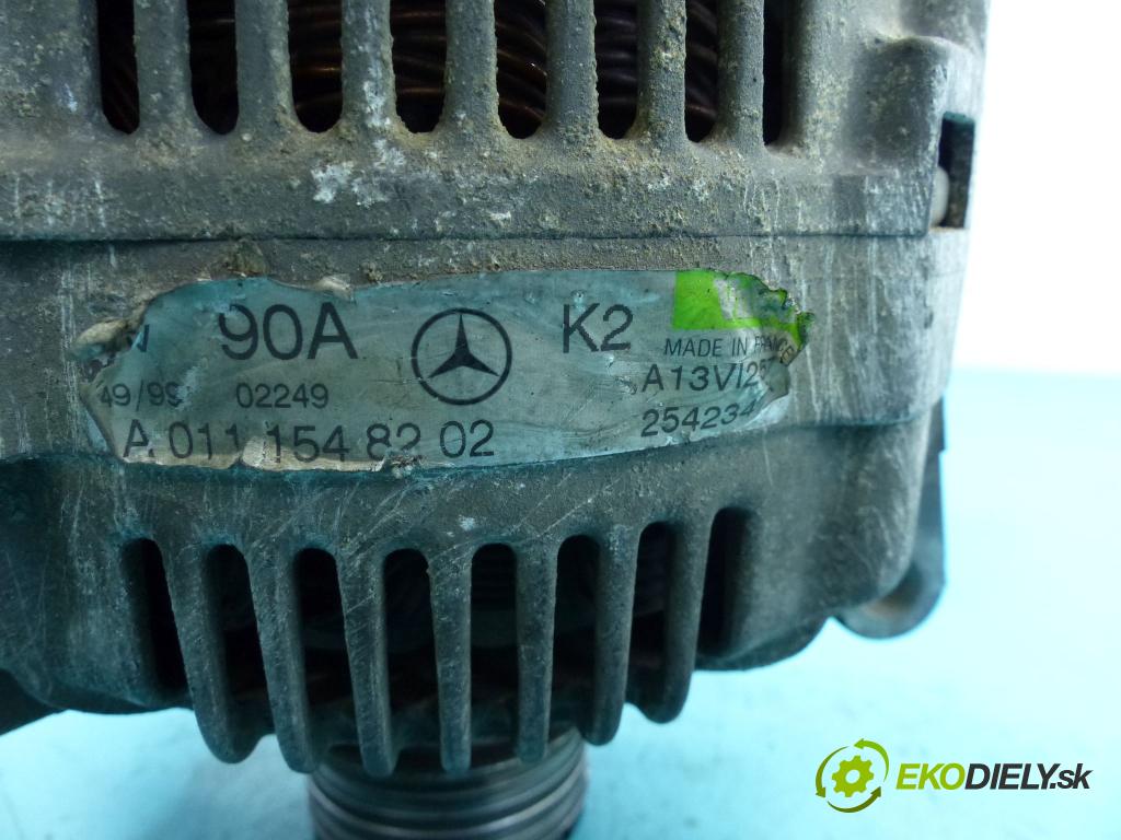 Mercedes A W168 1997-2004 1.9 125 hp manual 92 kW 1898 cm3 5- Alternator A0111548202 (Alternátory)