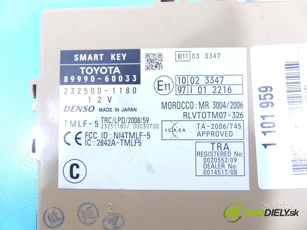 Toyota Land Cruiser J200 2007- 4.5 V8 D4D automatic 241 kW 4461 cm3 5- modul riadiaca jednotka 89990-60033 (Ostatné)