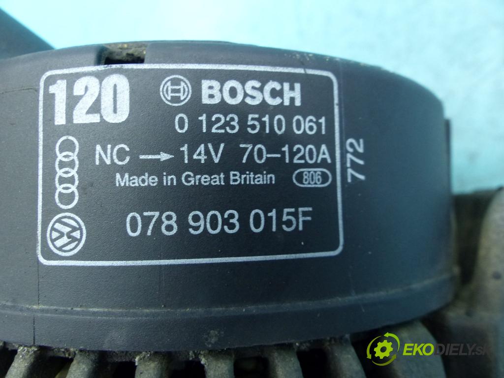 Audi A4 B5 1994-2001 2.4 V6 165 HP manual 121 kW 2393 cm3 4- Alternator 0123510061 (Alternátory)
