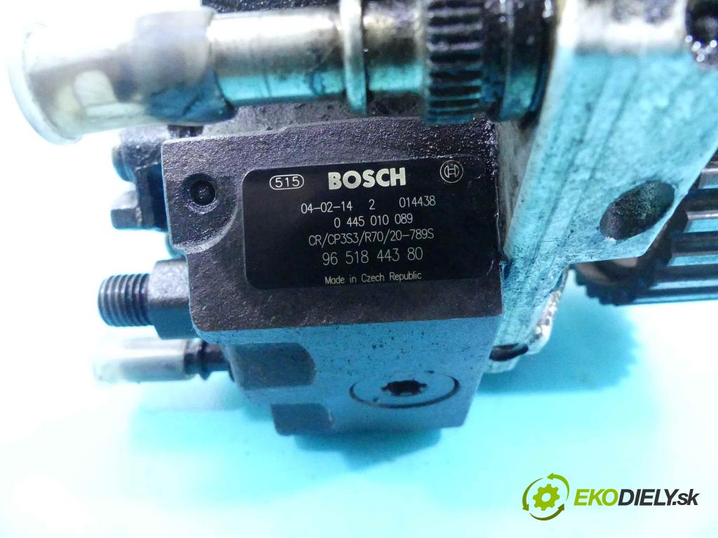 Peugeot 206 1.6 hdi 109 HP manual 80 kW 1560 cm3 5- čerpadlo vstrekovacia 0445010089 (Vstrekovacie čerpadlá)