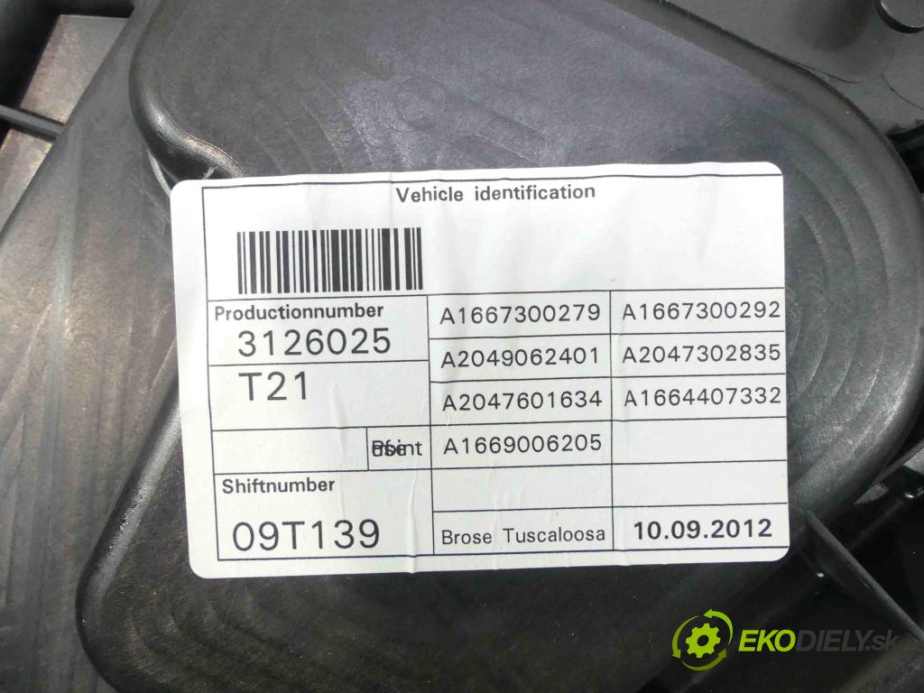Mercedes ML W166 2011-2015 3.5 V6 306KM automatic 225 kW 3498 cm3 5- mechanismus stahování zadní pravý A1669060601