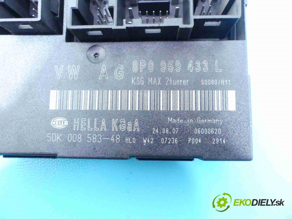 Audi A3 8P 2003-2012 1.9 tdi 105 HP manual 77 kW 1896 cm3 3- modul riadiaca jednotka 8P0959433L (Ostatné)