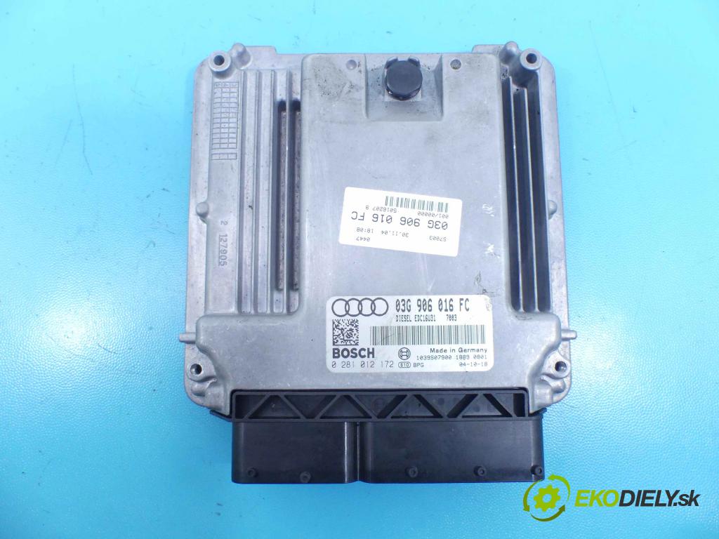 Audi A4 B7 20042008 2.0 tdi 136hp manual 100 kW 1968 cm3 4 jednotka řídící 0281012172 EkoDily.cz
