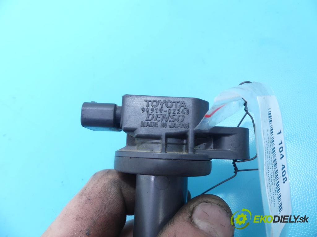 Toyota Yaris I 1999-2005 1.0 vvti 68 HP manual 50 kW 998 cm3 5- cievka zapaľovacia 90919-02240 (Zapaľovacie cievky, moduly)