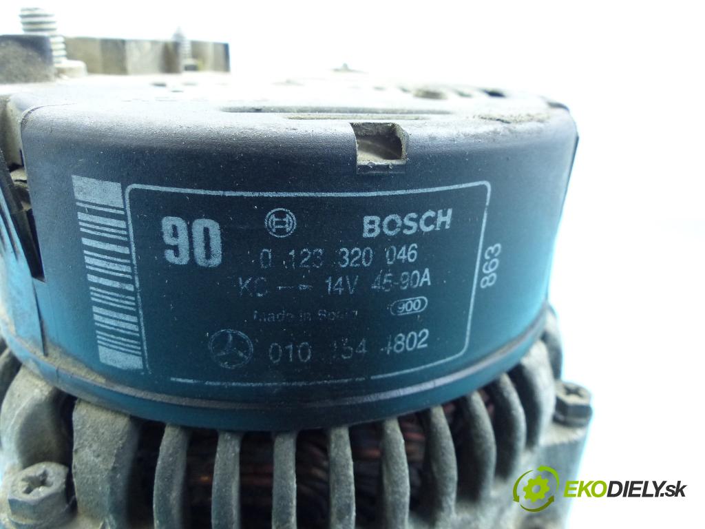 Mercedes E W210 1995-2002 2.2d 95 HP manual 70 kW 2155 cm3 4- Alternator 0123320046 (Alternátory)