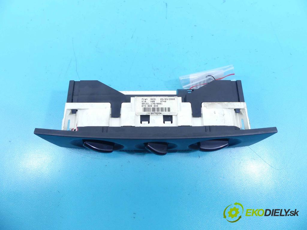 Skoda Fabia I 1999-2007 1.4 16v 101 hp manual 74 kW 1390 cm3 5- palubní deska panel topení 6Y0820045