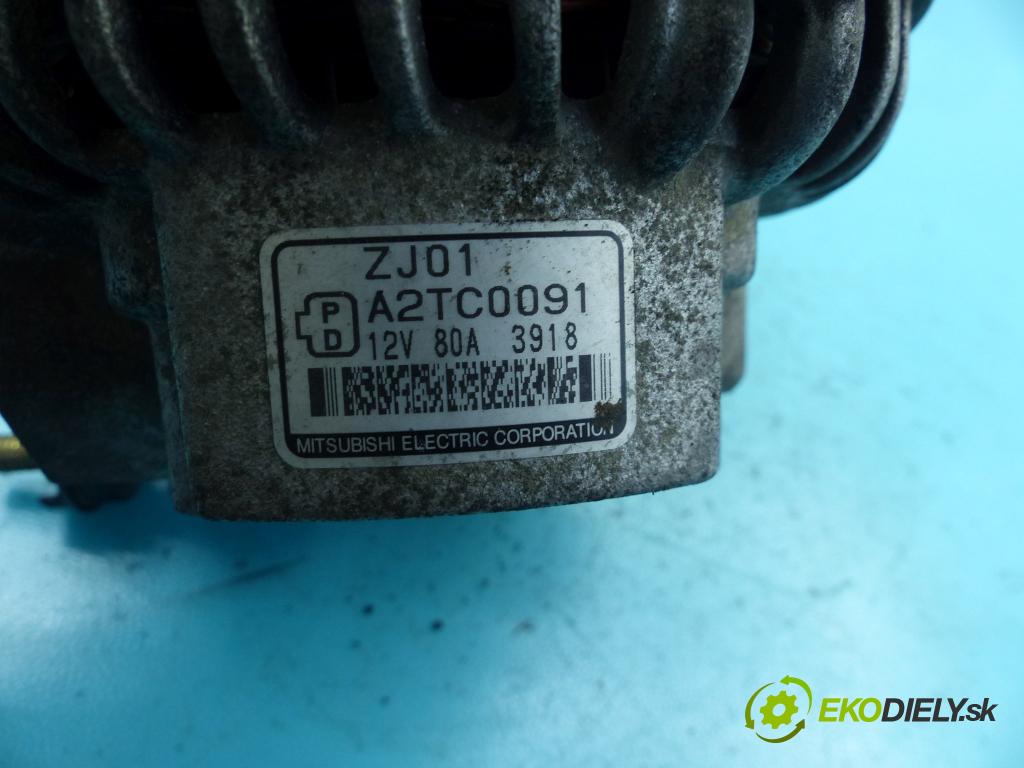 Mazda 3 I BK 2003-2009 1.6 16v 105 HP manual 77 kW 1598 cm3 4- Alternator A2TC0091 (Alternátory)