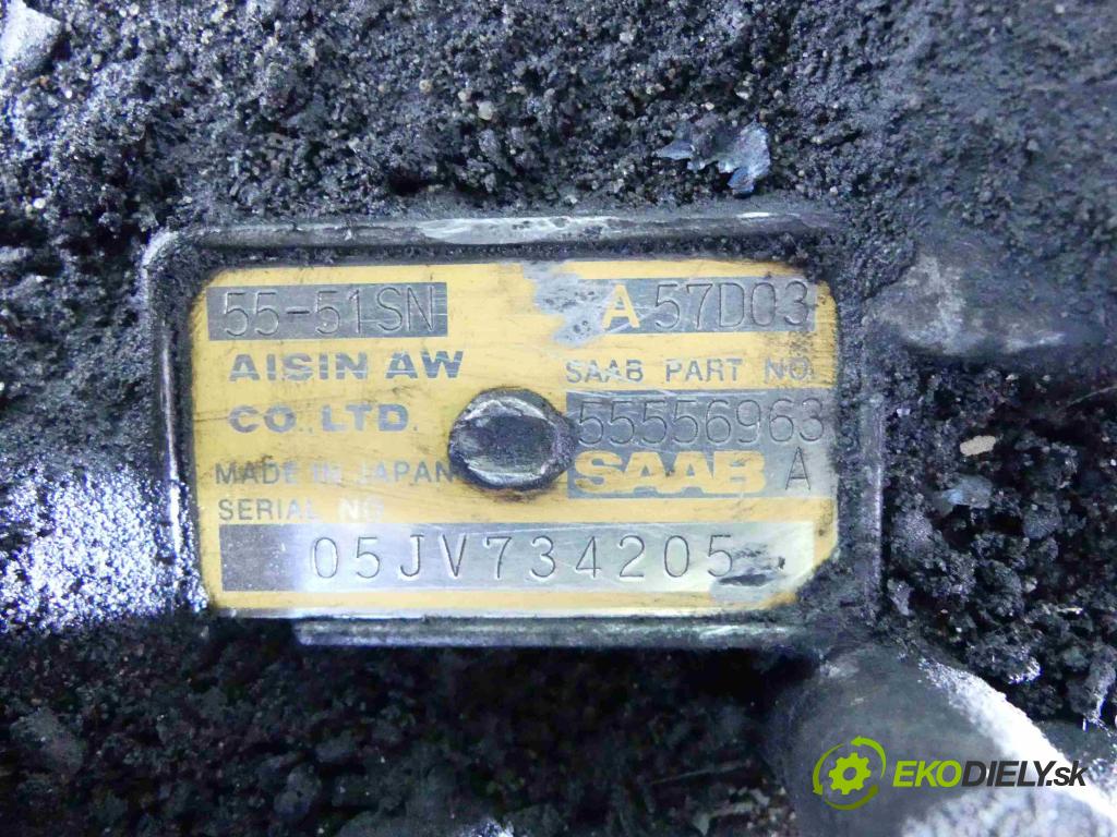 Saab 9-5 1.9 TiD 150 HP automatic 110 kW 1910 cm3 5- prevodovka stupeň,rýchlosť automat 55-51SN