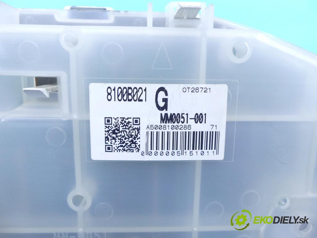 Mitsubishi Colt Z30 VI 2004-2012 1.1 12V 75 HP manual 55 kW 1124 cm3 5- prístrojovka/ budíky 8100B021 (Prístrojové dosky, displeje)