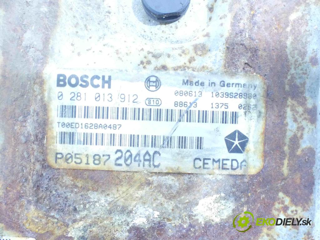 Jeep Grand cherokee WK 2004-2010 3.0 crdi 218 HP automatic 160 kW 2987 cm3 5- Jednotka riadiaca 0281013912