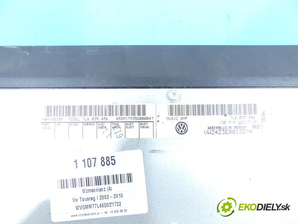 Vw Touareg I 2002-2010 4.2 V8 310HP automatic 228 kW 4172 cm3 5- Zesilovač: 7L6035456 (Zosilňovače)