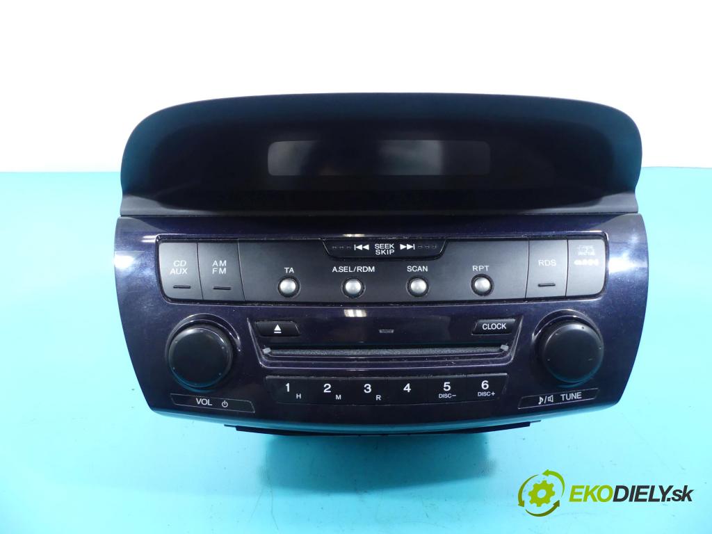 Honda Fr-v 1.8 16v 140 hp manual 103 kW 1799 cm3 5- Radio továrna: 39100-SJD-G02