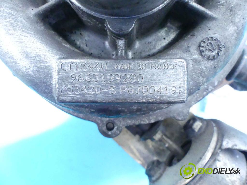 Peugeot 407 1.6 hdi 109 HP manual 80 kW 1560 cm3 4- turbodúchadlo, turbo 9663199280 (Turbodúchadlá (kompletné))