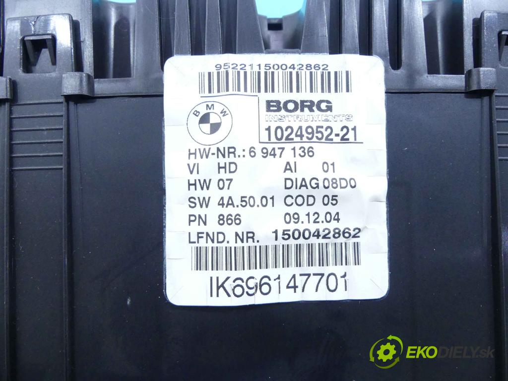 Bmw 1 E87 2004-2011 2.0d 163 HP automatic 120 kW 1995 cm3 5- prístrojovka/ budíky 1024952-21 (Prístrojové dosky, displeje)
