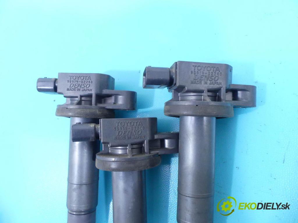 Toyota Yaris I 1999-2005 1.5 vvti 106 HP manual 78 kW 1497 cm3 3- cievka zapaľovacia 90919-02240 (Zapaľovacie cievky, moduly)