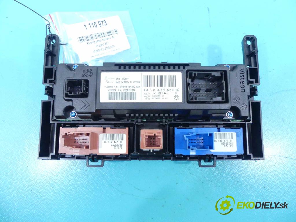 Peugeot 407 2.0 16v 140 HP manual 103 kW 1997 cm3 4- panel kúrenia 96491577XT