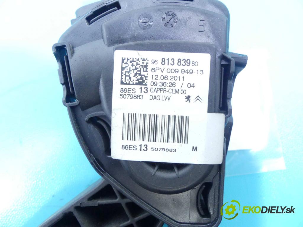 Citroen C3 Picasso 2008-2017 1.6 hdi 92 HP manual 68 kW 1560 cm3 5- pedále 9681383980 (Pedále)