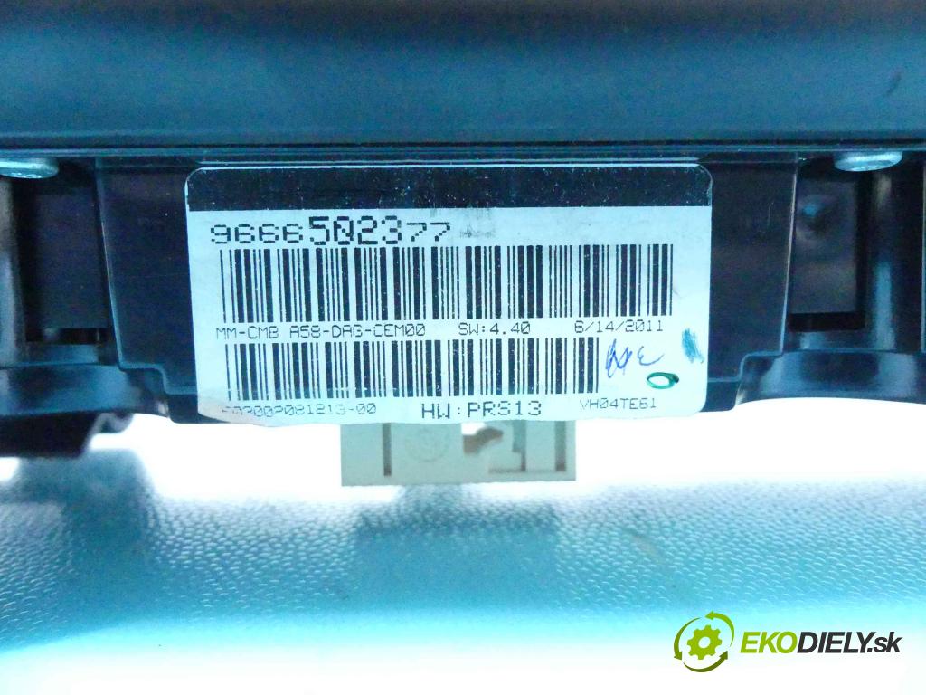 Citroen C3 Picasso 2008-2017 1.6 hdi 92 HP manual 68 kW 1560 cm3 5- prístrojovka/ budíky 9666502377 (Prístrojové dosky, displeje)