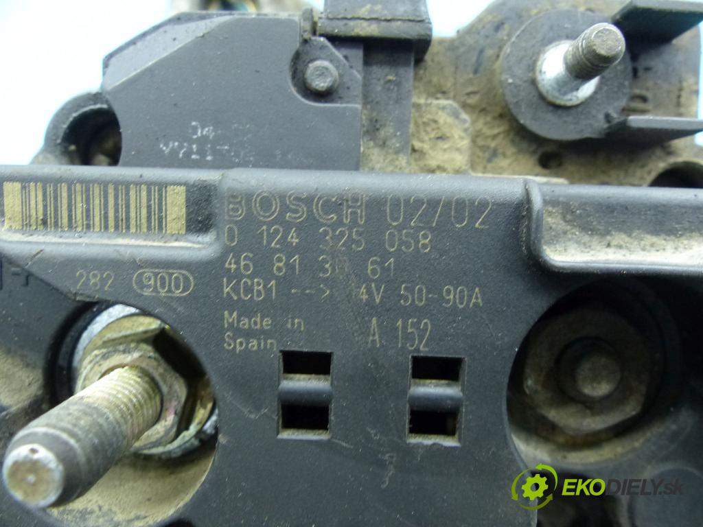 Fiat Stilo 1.6 16v 103 HP manual 76 kW 1581 cm3 3- Alternator 0124325058 (Alternátory)