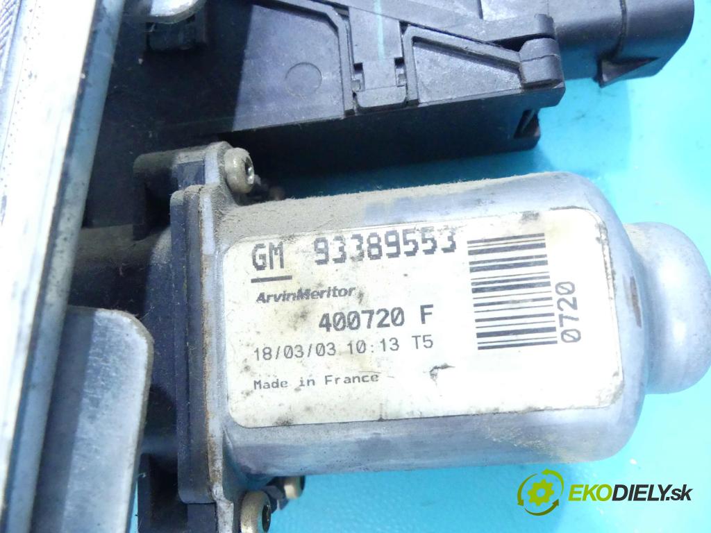 Opel Meriva A 2002-2010 1.7 cdti 101 hp manual 74 kW 1698 cm3 5- mechanismus stahování zadní levý 93389553