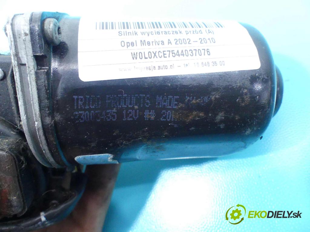 Opel Meriva A 2002-2010 1.7 cdti 101 hp manual 74 kW 1698 cm3 5- motor stěračů přední 93390344