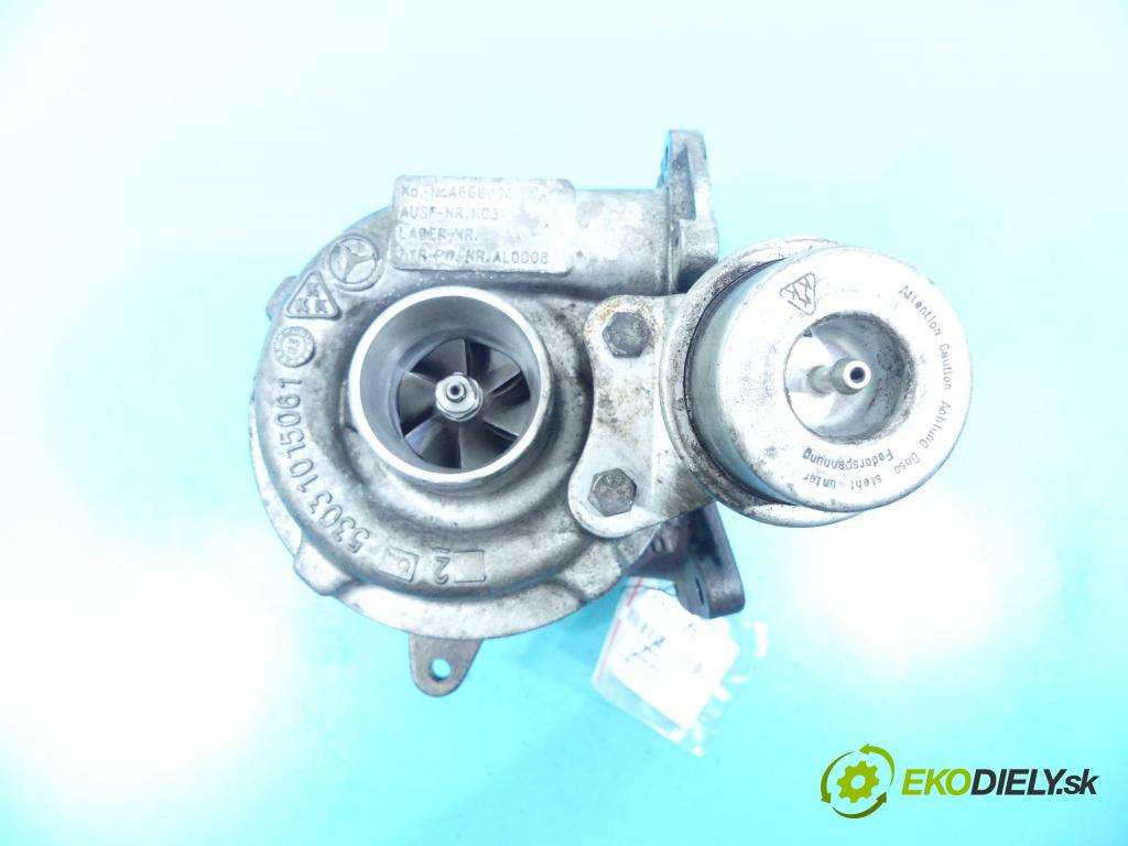 Mercedes Vaneo 1.7 cdi 91 KM manual 67 kW 1689 cm3 5- turbodúchadlo, turbo A668096 (Turbodúchadlá (kompletné))